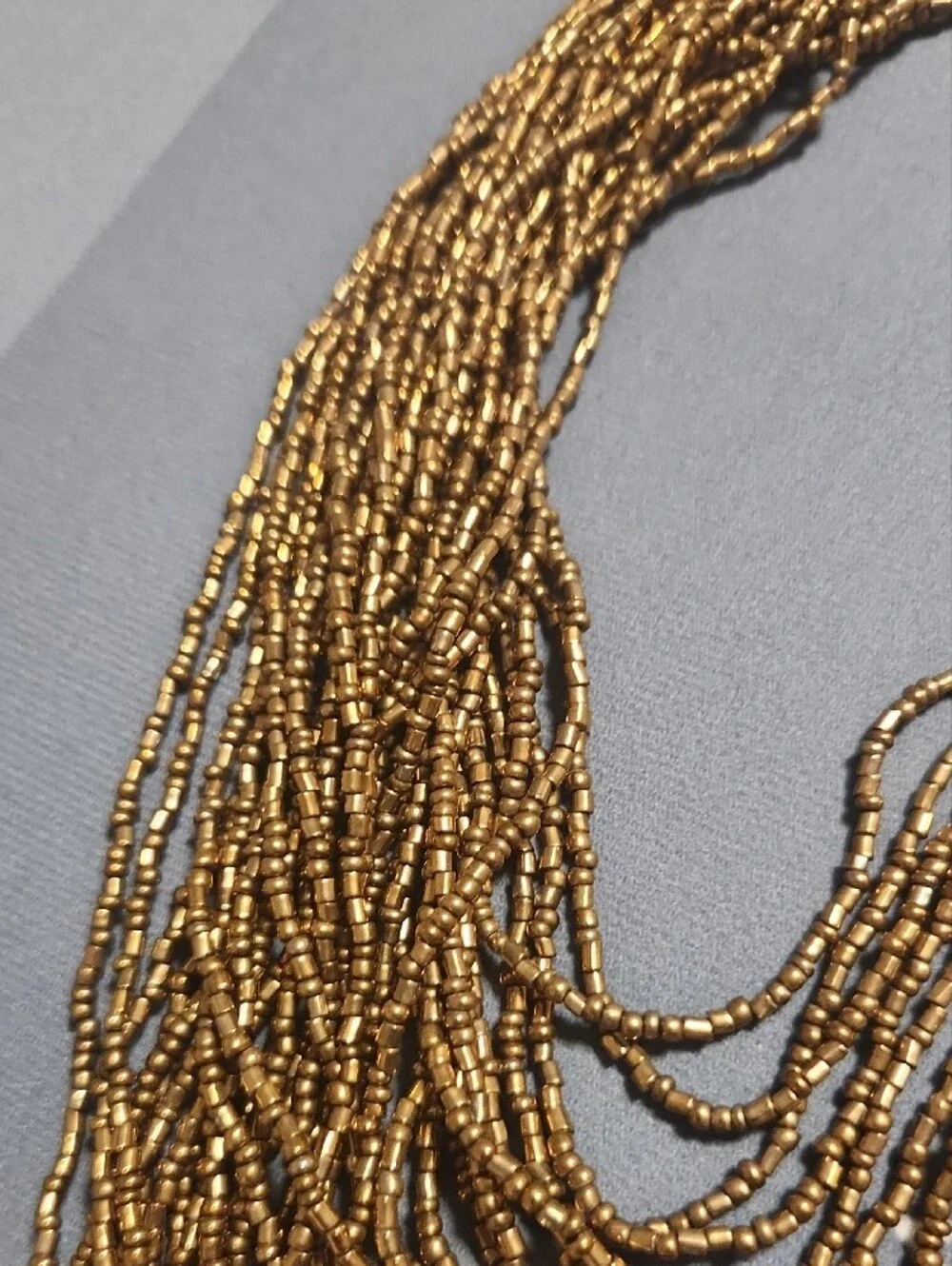 paparazzi Shimmering Gold Multi-Strand Beaded Necklace